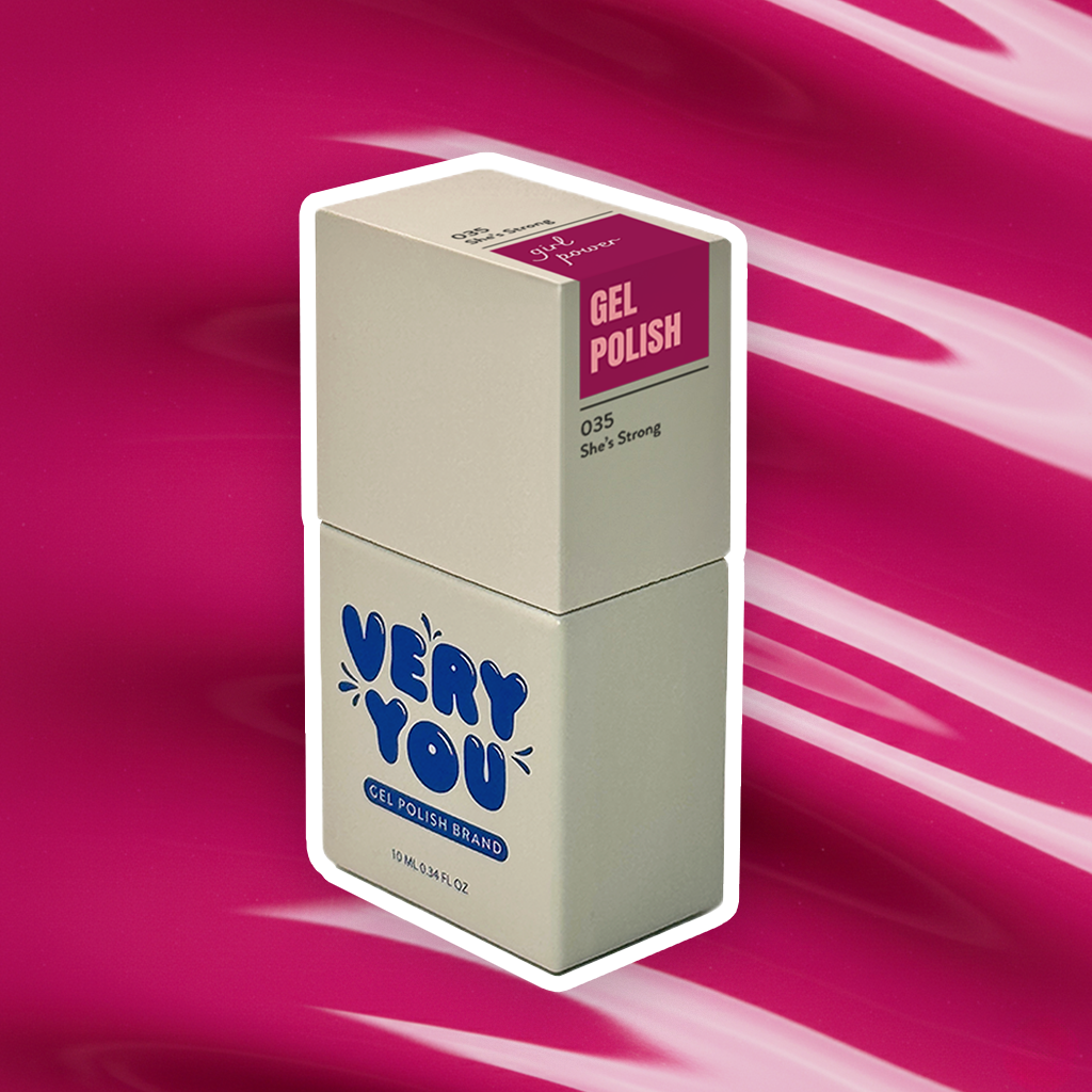 Very You Lakier Hybrydowy She’s Strong 035 | Fuksjowy Róż | 10ml | HEMA Free