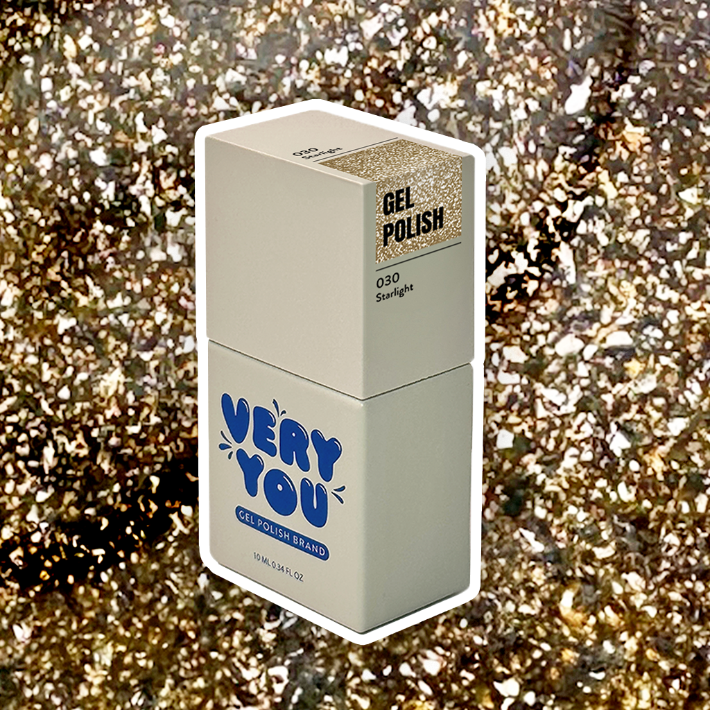 Lakier-Hybrydowy-Gel-Polish-030-Starlight-Zloty-Brokat-VeryYou