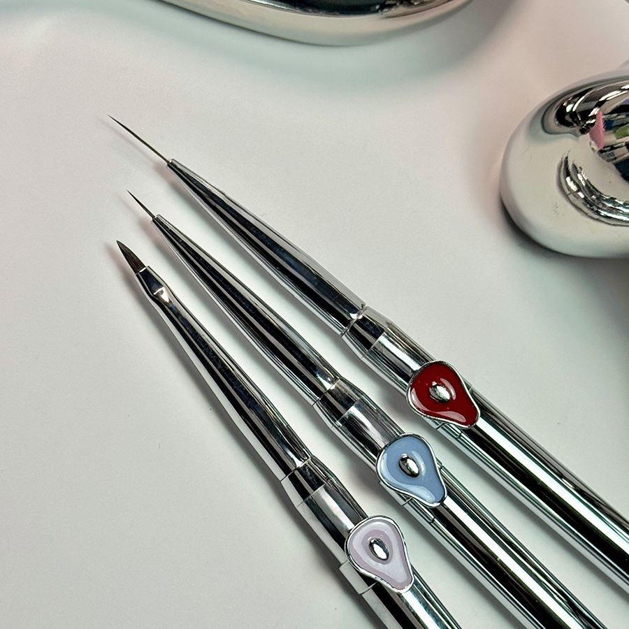 Zestaw 3 Pędzelków do Zdobień Very You – Kolekcja Awokado (Liner 6mm, 12mm & Petal)