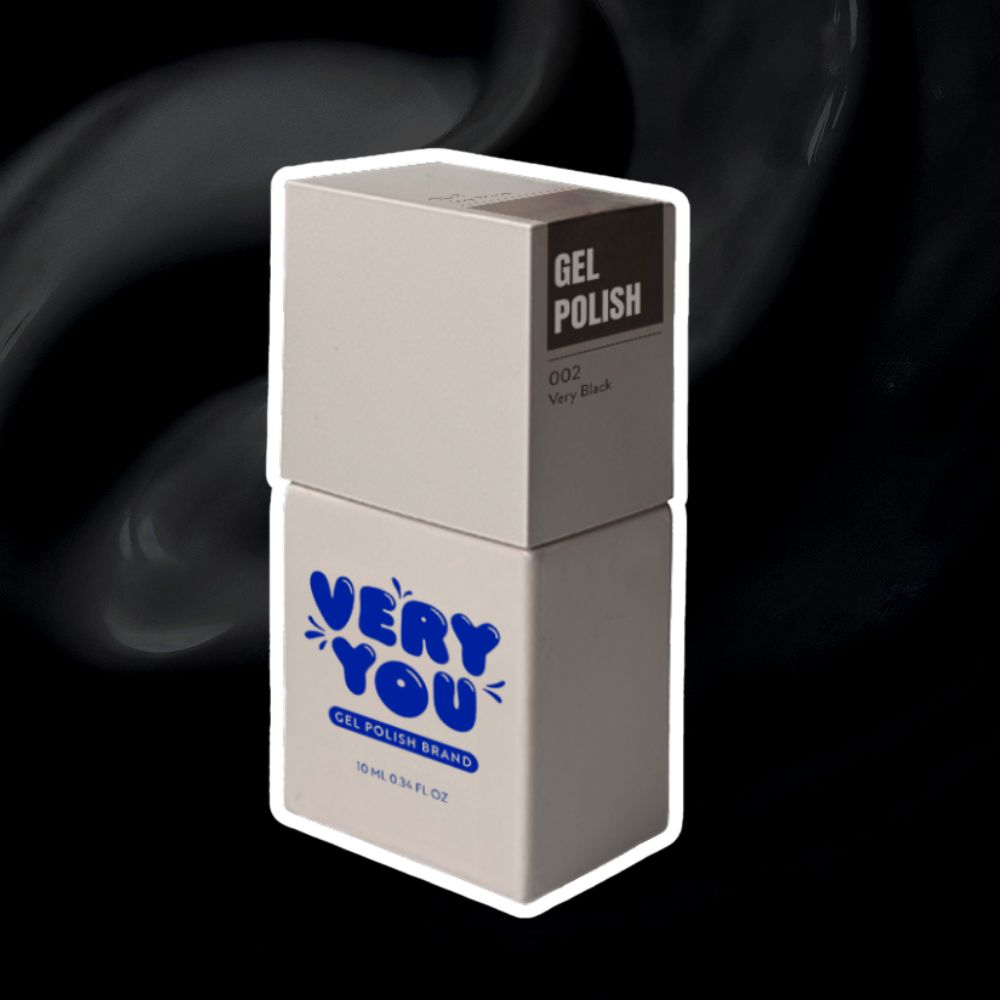 Lakier Hybrydowy Very Black 002 | Czarny